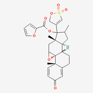 [(1R,2S,10S,11S,15S)-14-(2,2-dioxo-5H-oxathiol-4-yl)-2,13,15-trimethyl-5-oxo-18-oxapentacyclo[8.8.0.01,17.02,7.011,15]octadeca-3,6-dien-14-yl] furan-2-carboxylate - 