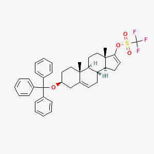 (3S,8R,9S,10R,13S,14S)-10,13-dimethyl-3-(trityloxy)-2,3,4,7,8,9,10,11,12,13,14,15-dodecahydro-1H-cyclopenta[a]phenanthren-17-yl trifluoromethanesulfonate - 