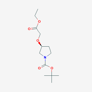 (s)-Tert-butyl 3-(2-ethoxy-2-oxoethoxy)pyrrolidine-1-carboxylate - 1024038-29-6