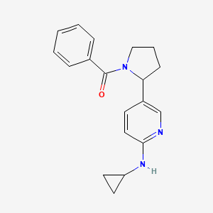 (2-(6-(Cyclopropylamino)pyridin-3-yl)pyrrolidin-1-yl)(phenyl)methanone - 