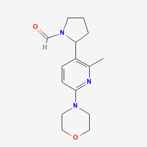 2-(2-Methyl-6-morpholinopyridin-3-yl)pyrrolidine-1-carbaldehyde - 