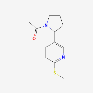 1-(2-(6-(Methylthio)pyridin-3-yl)pyrrolidin-1-yl)ethanone - 