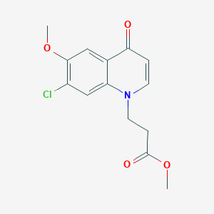Methyl 3-(7-chloro-6-methoxy-4-oxoquinolin-1(4H)-yl)propanoate - 