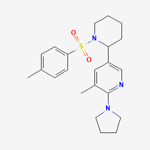 3-Methyl-2-(pyrrolidin-1-yl)-5-(1-tosylpiperidin-2-yl)pyridine - 