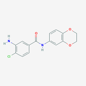 3-Amino-4-chloro-N-(2,3-dihydrobenzo[b][1,4]dioxin-6-yl)benzamide - 