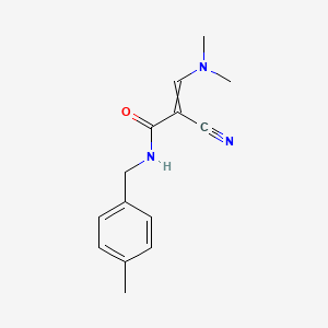2-cyano-3-(dimethylamino)-N-[(4-methylphenyl)methyl]prop-2-enamide - 