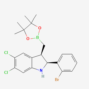 (2S,3R)-2-(2-bromophenyl)-5,6-dichloro-3-[(4,4,5,5-tetramethyl-1,3,2-dioxaborolan-2-yl)methyl]-2,3-dihydro-1H-indole - 