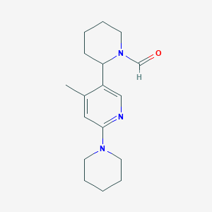 2-(4-Methyl-6-(piperidin-1-yl)pyridin-3-yl)piperidine-1-carbaldehyde - 