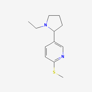 5-(1-Ethylpyrrolidin-2-yl)-2-(methylthio)pyridine - 