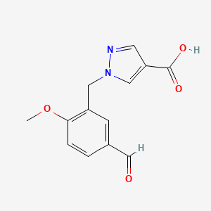 1-(5-Formyl-2-methoxybenzyl)-1H-pyrazole-4-carboxylic acid - 