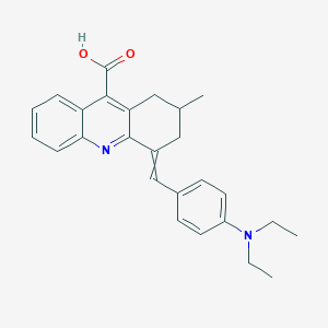 4-{[4-(Diethylamino)phenyl]methylidene}-2-methyl-1,2,3,4-tetrahydroacridine-9-carboxylic acid - 