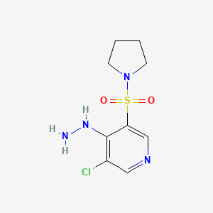 3-Chloro-4-hydrazinyl-5-(pyrrolidin-1-ylsulfonyl)pyridine - 
