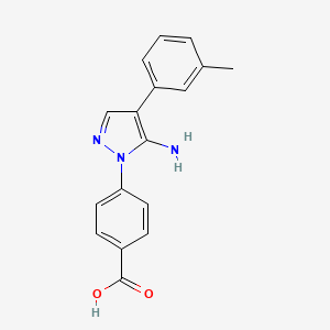 4-(5-Amino-4-(m-tolyl)-1H-pyrazol-1-yl)benzoic acid - 