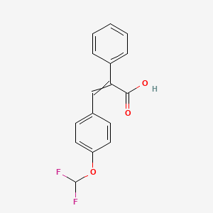 3-[4-(Difluoromethoxy)phenyl]-2-phenylprop-2-enoic acid - 