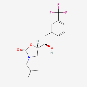 (R)-5-((R)-1-hydroxy-2-(3-(trifluoromethyl)phenyl)ethyl)-3-isobutyloxazolidin-2-one - 