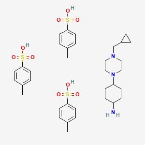 4-[4-(cyclopropylmethyl)piperazin-1-yl]cyclohexan-1-amine;4-methylbenzenesulfonic acid - 