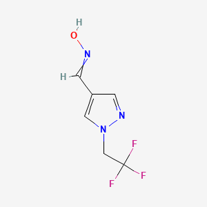 N-[[1-(2,2,2-trifluoroethyl)pyrazol-4-yl]methylidene]hydroxylamine - 