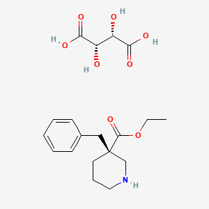 (R)-Ethyl 3-benzylpiperidine-3-carboxylate (2S,3S)-2,3-dihydroxysuccinate - 