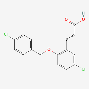 3-{5-Chloro-2-[(4-chlorophenyl)methoxy]-phenyl}prop-2-enoic acid - 