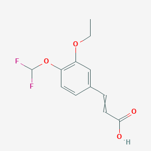 3-[4-(Difluoromethoxy)-3-ethoxyphenyl]prop-2-enoic acid - 