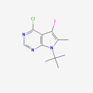 7-(tert-Butyl)-4-chloro-5-iodo-6-methyl-7H-pyrrolo[2,3-d]pyrimidine - 