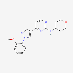 4-(1-(2-Methoxyphenyl)-1H-pyrazol-4-yl)-N-(tetrahydro-2H-pyran-4-yl)pyrimidin-2-amine - 