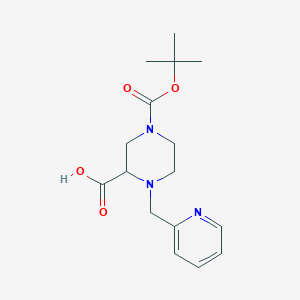 4-(Tert-butoxycarbonyl)-1-(pyridin-2-ylmethyl)piperazine-2-carboxylic acid - 