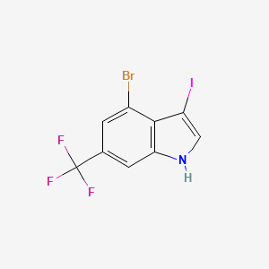 4-Bromo-3-iodo-6-(trifluoromethyl)-1H-indole - 