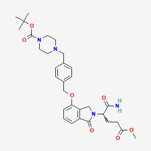 tert-Butyl (S)-4-(4-(((2-(1-amino-5-methoxy-1,5-dioxopentan-2-yl)-1-oxoisoindolin-4-yl)oxy)methyl)benzyl)piperazine-1-carboxylate - 