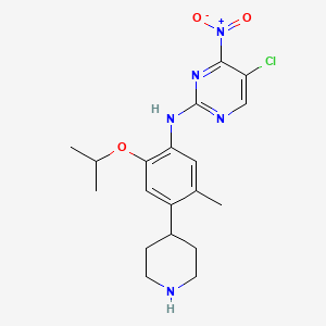 5-chloro-N-(5-methyl-4-piperidin-4-yl-2-propan-2-yloxyphenyl)-4-nitropyrimidin-2-amine - 