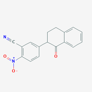 2-Nitro-5-(1-oxo-1,2,3,4-tetrahydronaphthalen-2-yl)benzonitrile - 