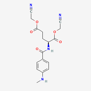 L-Glutamic acid, N-[4-(methylamino)benzoyl]-, 1,5-bis(cyanomethyl) ester - 