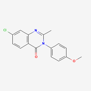 7-Chloro-3-(4-methoxyphenyl)-2-methylquinazolin-4(3H)-one - 62820-66-0