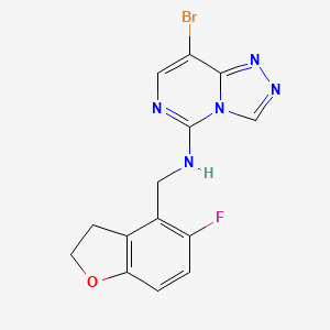8-Bromo-N-[(5-fluoro-2,3-dihydrobenzofuran-4-YL)methyl]-[1,2,4]triazolo[4,3-C]pyrimidin-5-amine - 