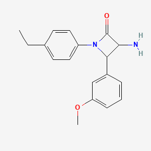 3-Amino-1-(4-ethylphenyl)-4-(3-methoxyphenyl)azetidin-2-one - 