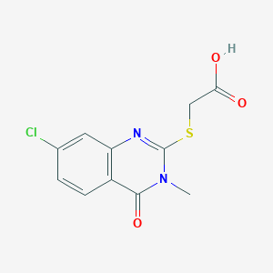 2-((7-Chloro-3-methyl-4-oxo-3,4-dihydroquinazolin-2-yl)thio)acetic acid - 886500-60-3