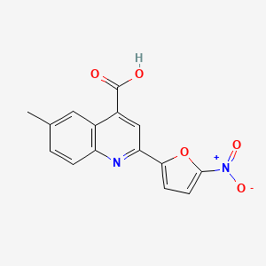 6-Methyl-2-(5-nitrofuran-2-yl)quinoline-4-carboxylic acid - 116761-66-1