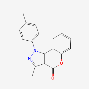3-methyl-1-(p-tolyl)chromeno[4,3-c]pyrazol-4(1H)-one - 110570-18-8