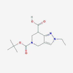 5-(tert-Butoxycarbonyl)-2-ethyl-4,5,6,7-tetrahydro-2H-pyrazolo[4,3-c]pyridine-7-carboxylic acid - 
