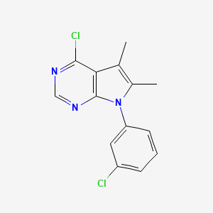 4-Chloro-7-(3-chlorophenyl)-5,6-dimethyl-7H-pyrrolo[2,3-d]pyrimidine - 