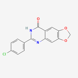 6-(4-Chlorophenyl)-[1,3]dioxolo[4,5-g]quinazolin-8(5H)-one - 656833-96-4