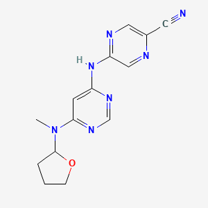 5-((6-(Methyl(tetrahydrofuran-2-yl)amino)pyrimidin-4-yl)amino)pyrazine-2-carbonitrile - 