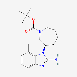 1H-Azepine-1-carboxylic acid, 3-(2-amino-7-methyl-1H-benzimidazol-1-yl)hexahydro-, 1,1-dimethylethyl ester, (3R)- - 