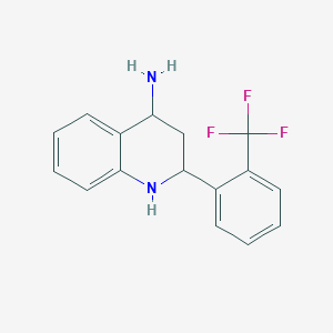 2-(2-(Trifluoromethyl)phenyl)-1,2,3,4-tetrahydroquinolin-4-amine - 