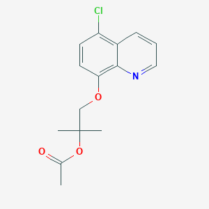 1-((5-Chloroquinolin-8-yl)oxy)-2-methylpropan-2-yl acetate - 
