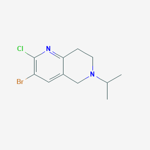 3-Bromo-2-chloro-6-isopropyl-5,6,7,8-tetrahydro-1,6-naphthyridine - 
