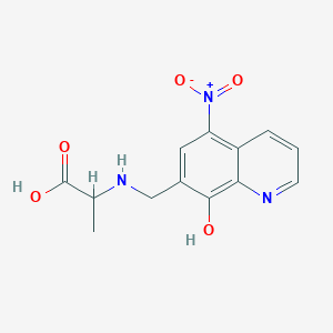 2-(((8-Hydroxy-5-nitroquinolin-7-yl)methyl)amino)propanoic acid - 84677-20-3