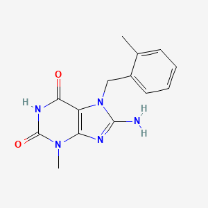 8-Amino-3-methyl-7-(2-methylbenzyl)-1H-purine-2,6(3H,7H)-dione - 