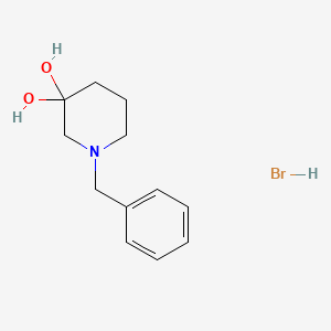 1-Benzylpiperidine-3,3-diol hydrobromide - 61995-16-2