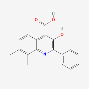 3-Hydroxy-7,8-dimethyl-2-phenylquinoline-4-carboxylic acid - 924633-64-7